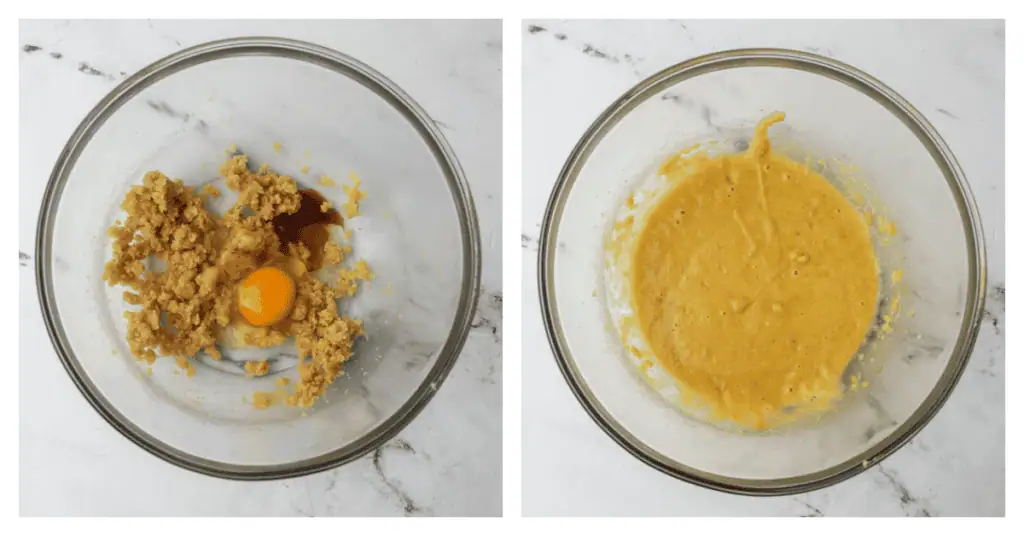 egg and vanilla added to cookie dough