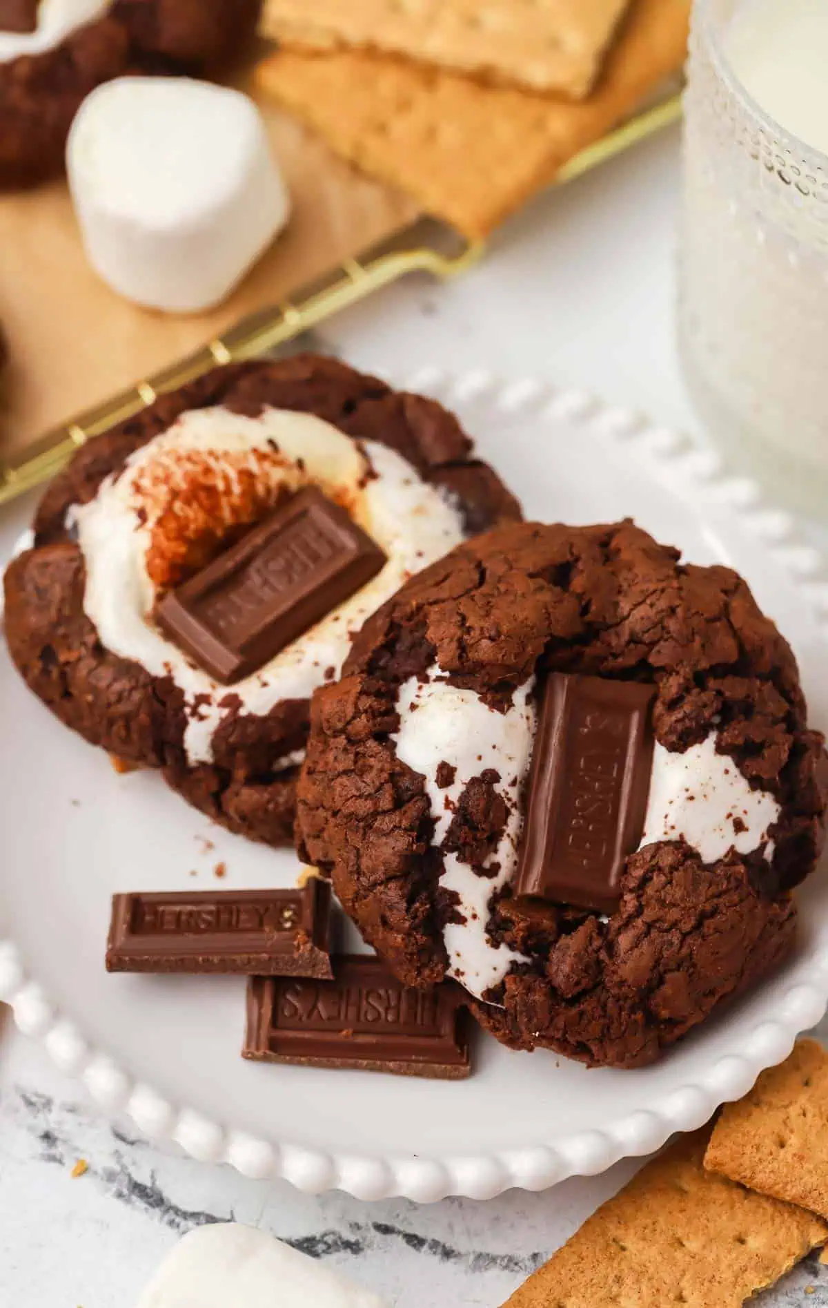 two cookies on a plate