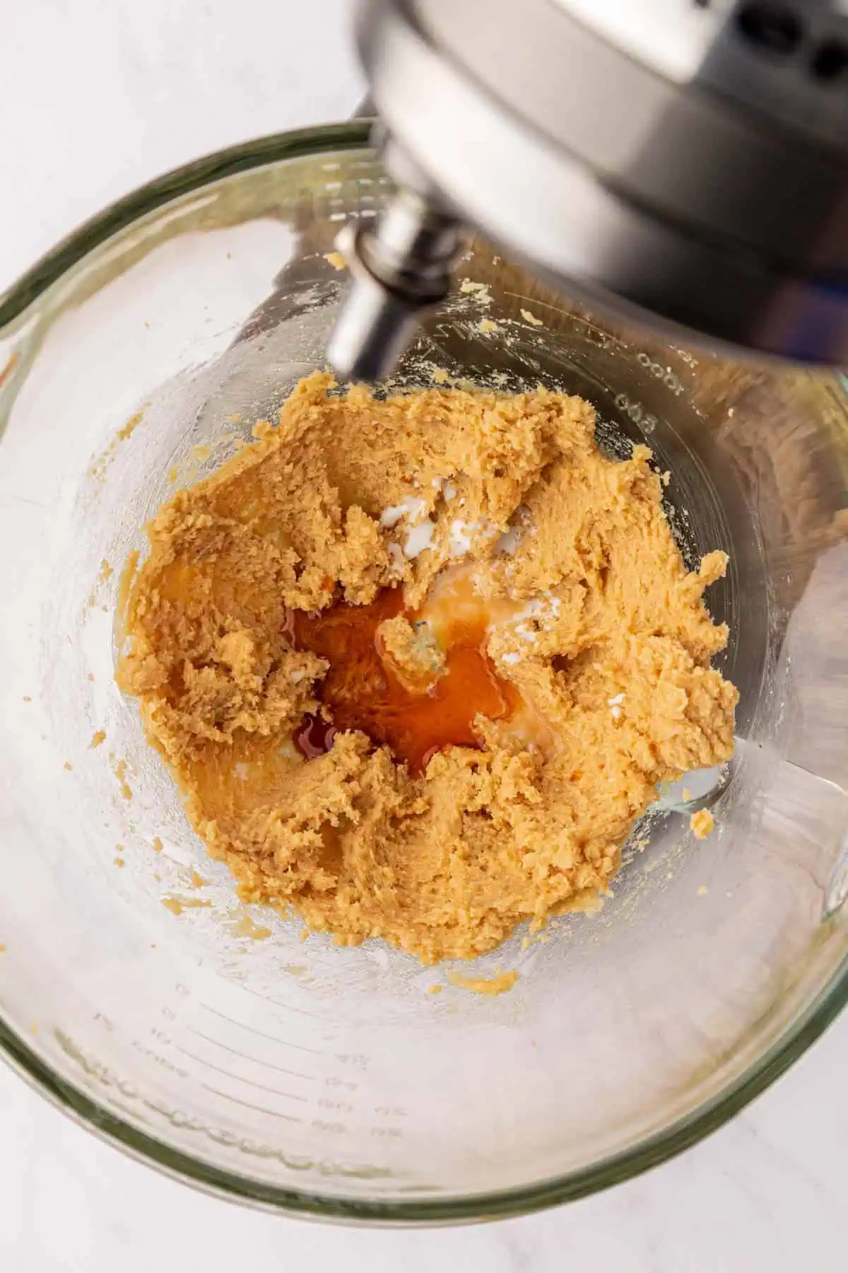 vanilla and milk added to cookie dough