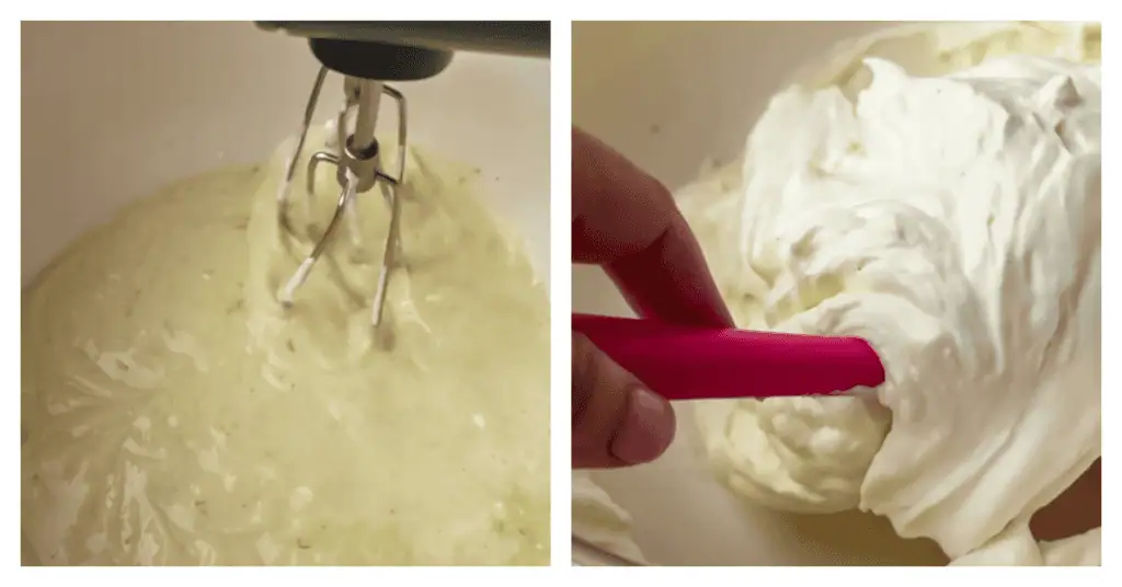 condensed milk, vanilla, key lime juice whisked together and whipped cream folded in