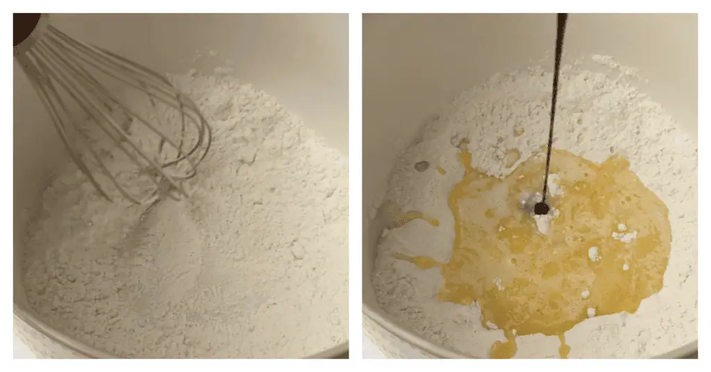 crumb mixture ingredients in a bowl