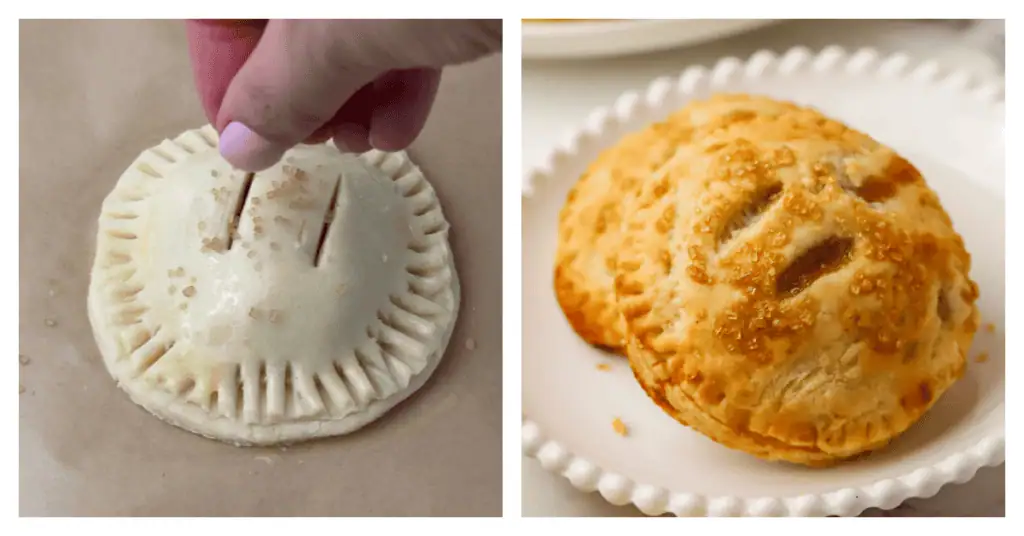 sugar sprinkled on top of a hand pie