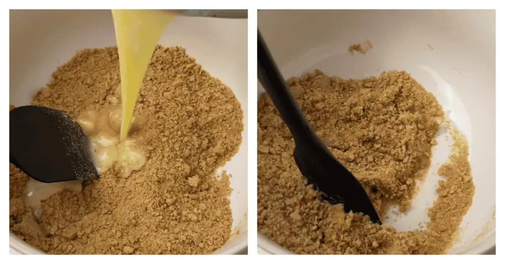 graham cracker crust stirred together