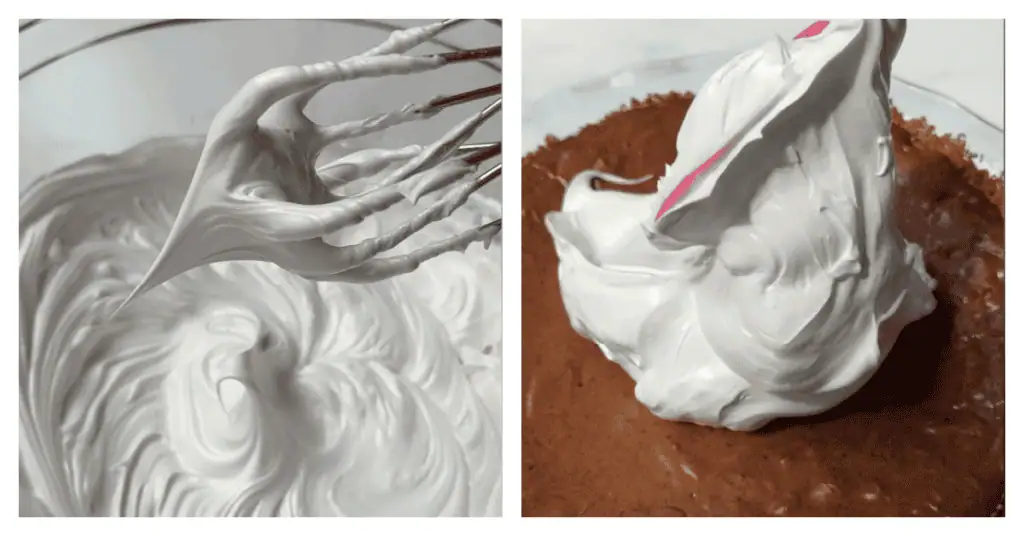 meringue spread on to the pie