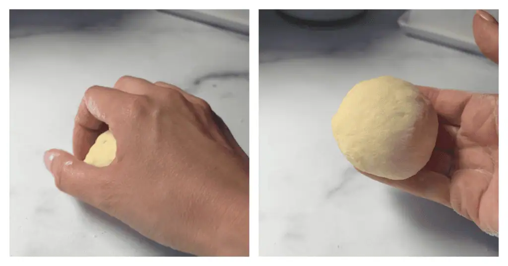 hand rolling a ball taut