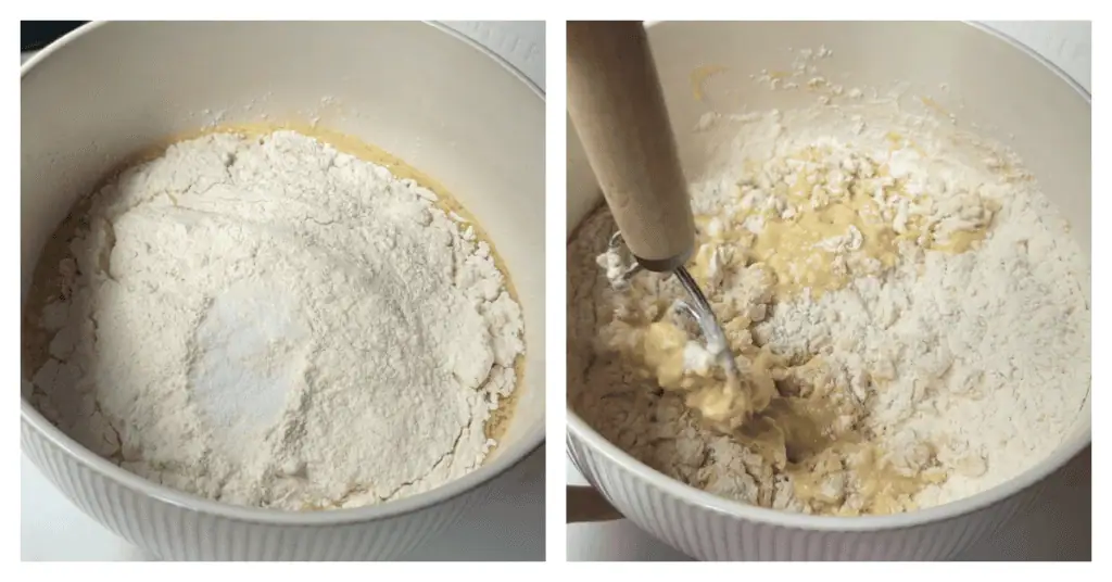 flour added to the bowl