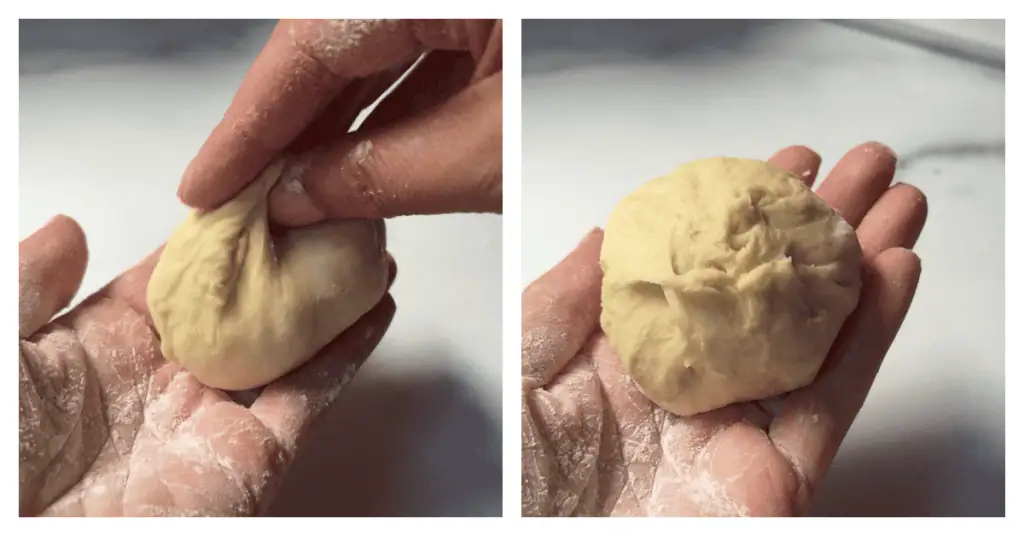 dough ball pinched together