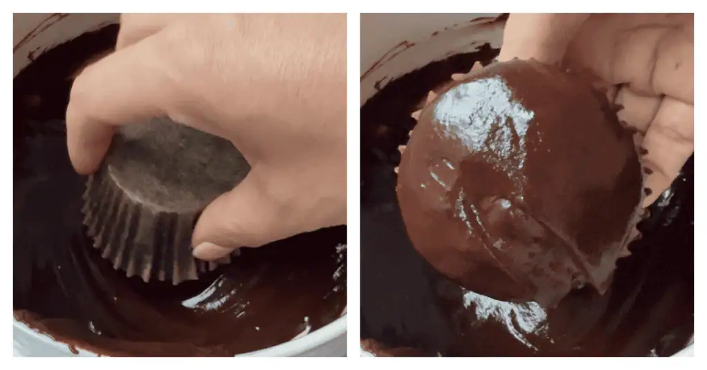 cupcake dipped in ganache