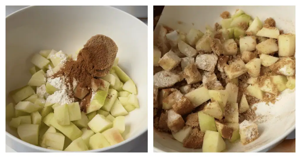 apple mixture stirred together