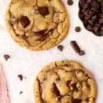 two chocolate chip cookies