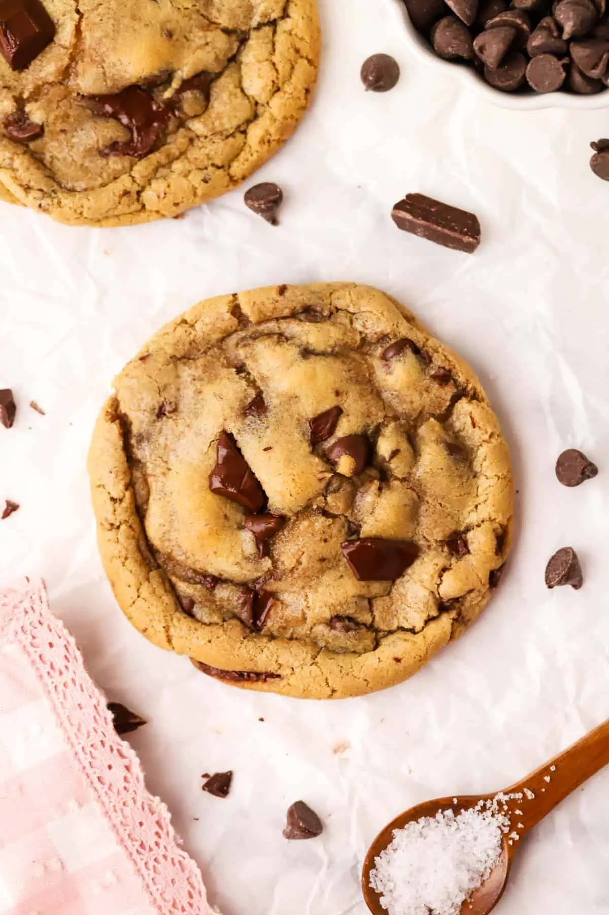 one chocolate chip cookie