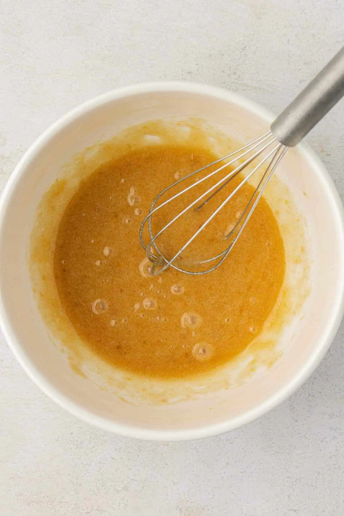 wet ingredients whisked together