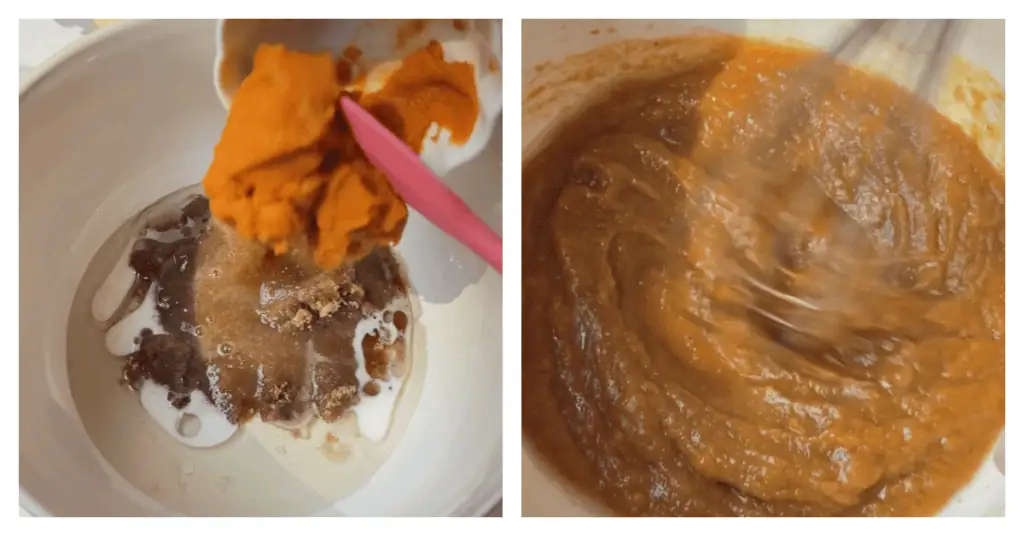 wet ingredients mixed together