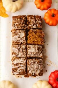 mini pumpkin coffee cake sliced