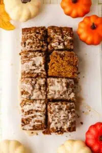 mini pumpkin coffee cake sliced