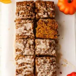 mini pumpkin coffee cake sliced