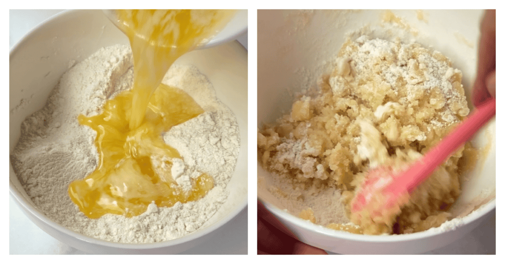 melted butter stirred into crumble mixture