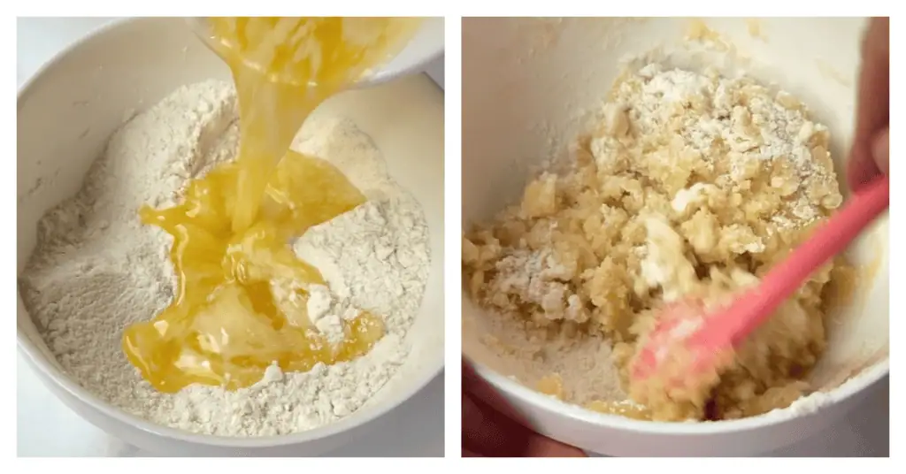 melted butter stirred into crumble mixture