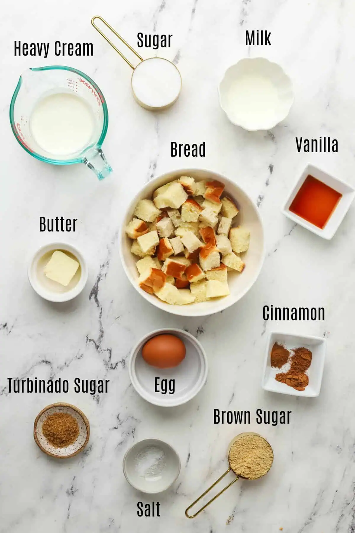 small batch bread pudding ingredients