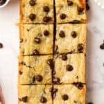 small batch cookie bars cut into squares