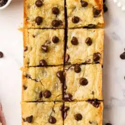 small batch cookie bars cut into squares