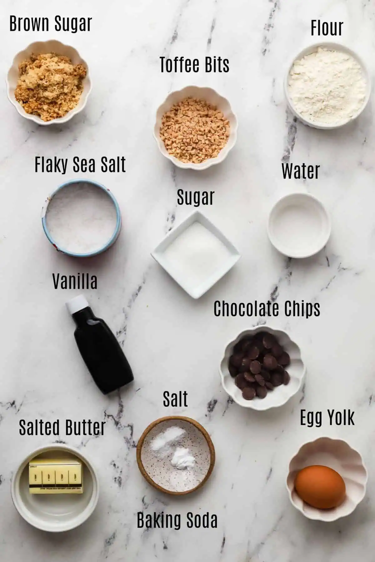 brown butter toffee chocolate chip cookies ingredients