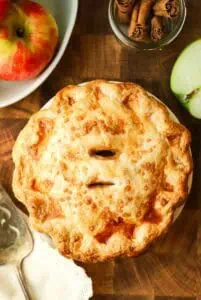 a whole 6-inch apple pie