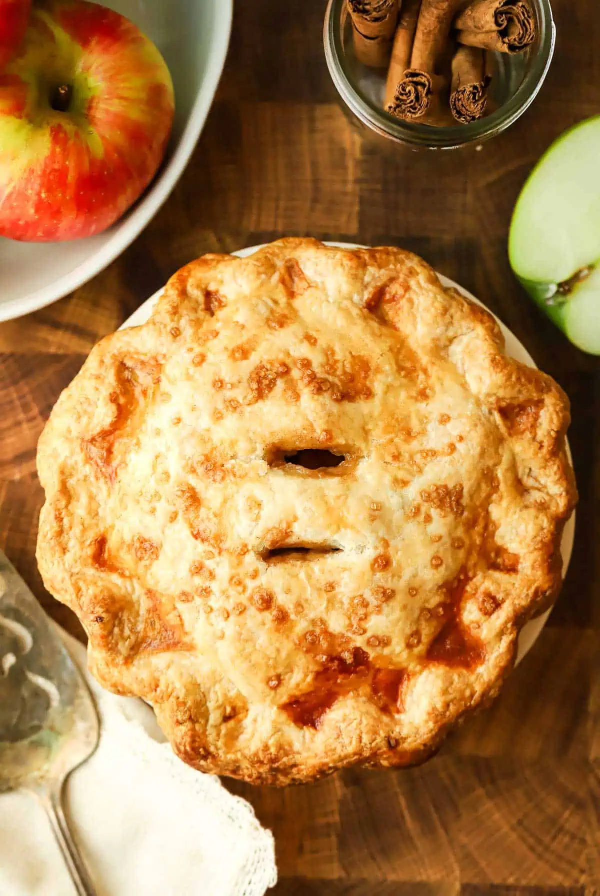 a whole 6-inch apple pie