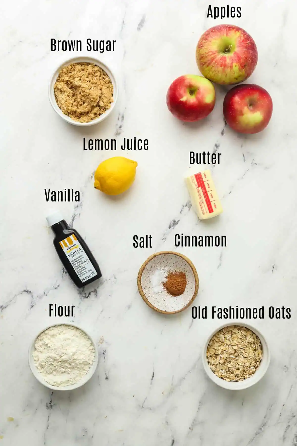 small batch apple pie ingredients