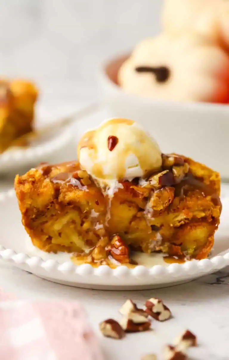 Small Batch Pumpkin Bread Pudding