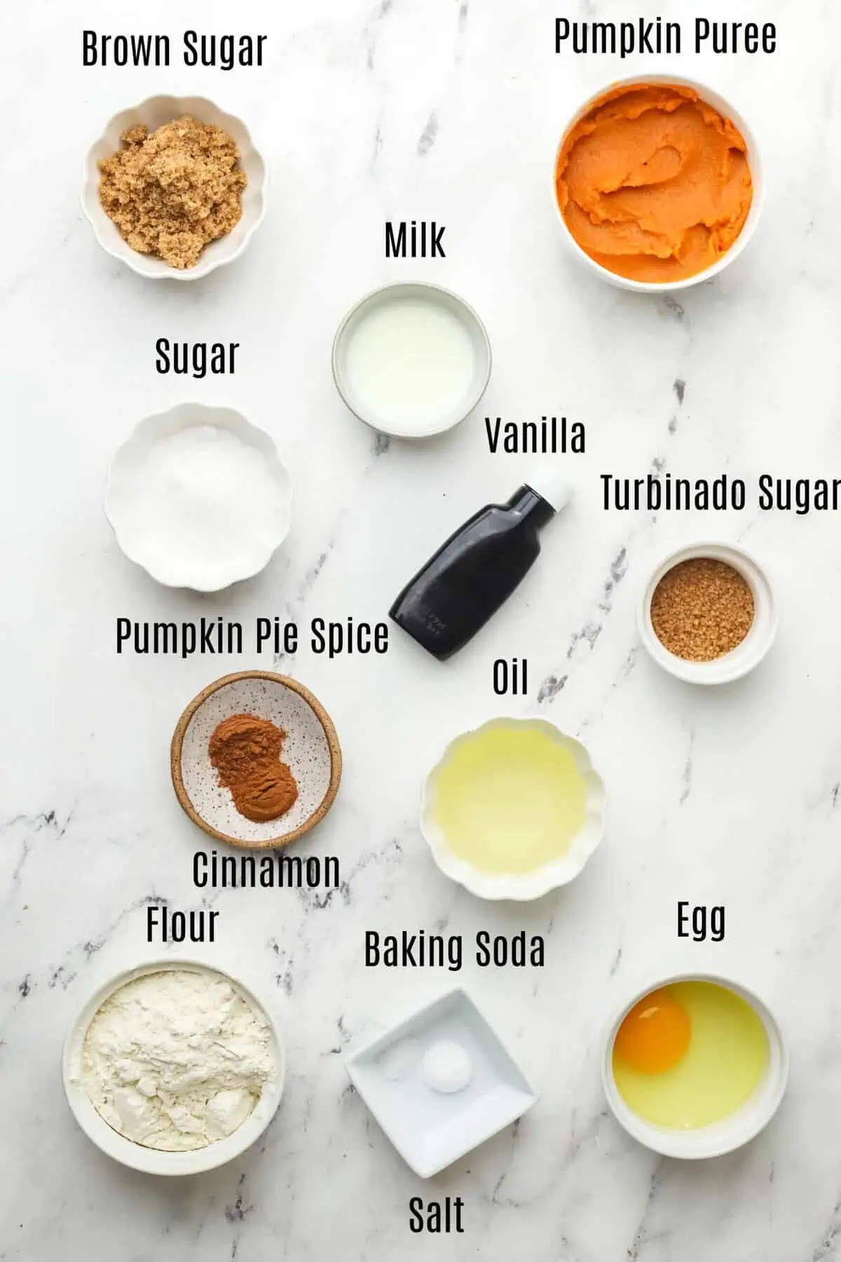 small batch pumpkin muffins ingredients