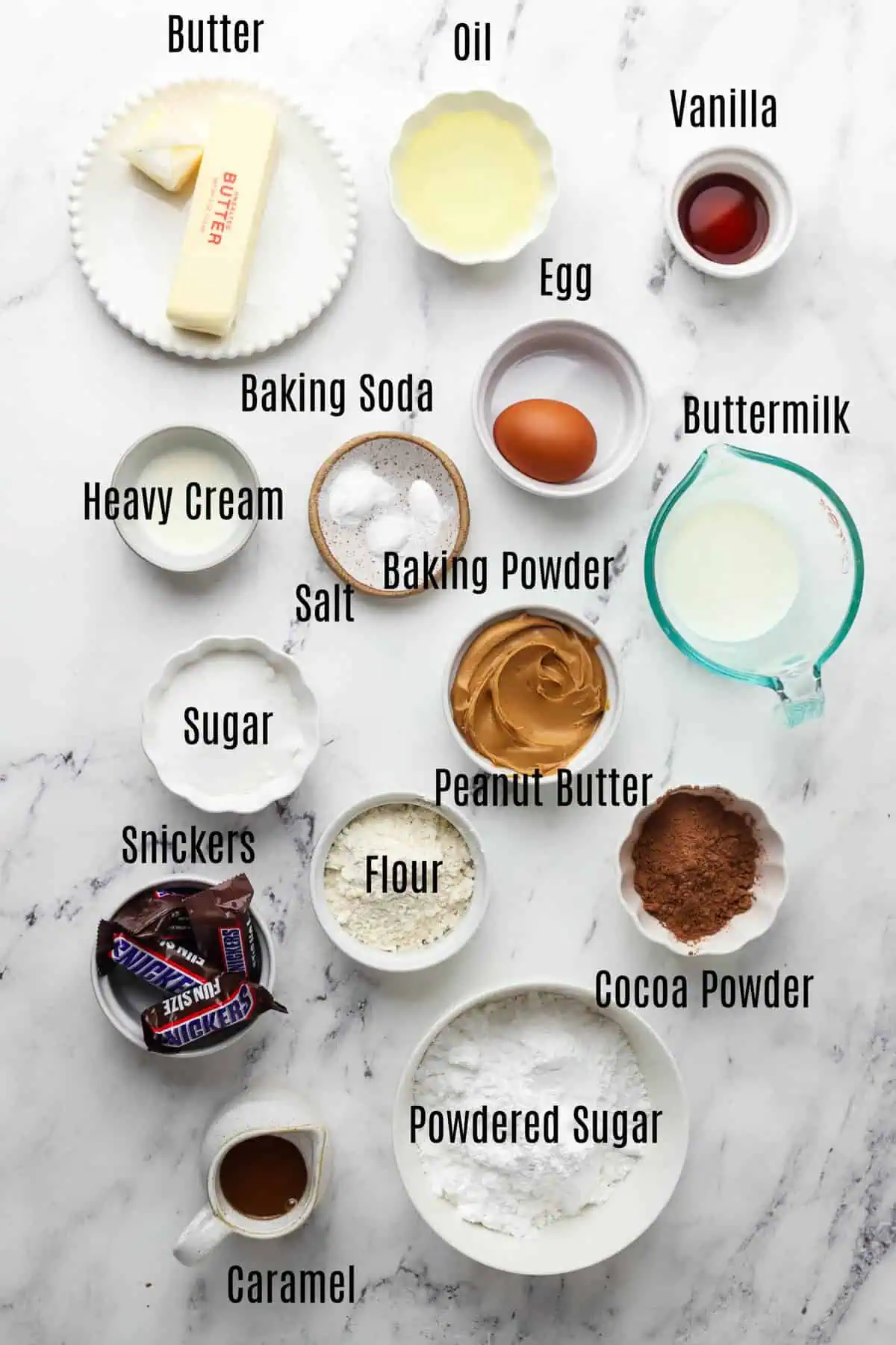 snickers cupcakes ingredients