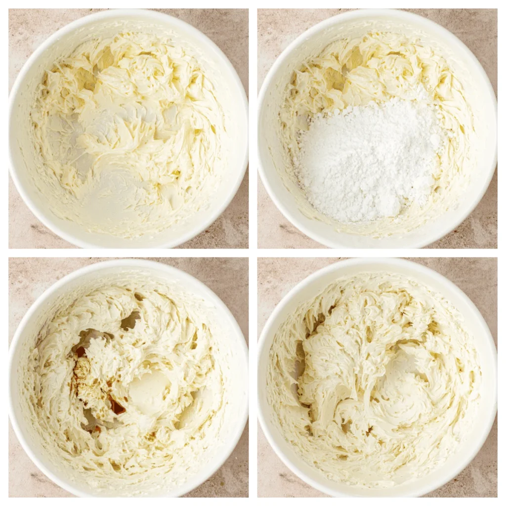 vanilla frosting mixed together